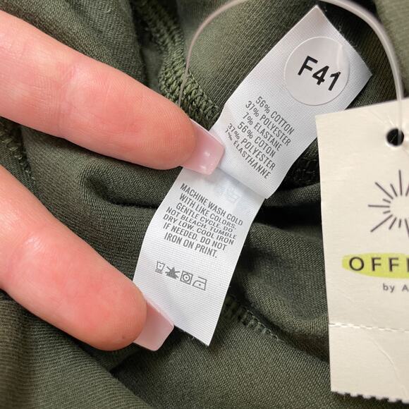 Offline By Aerie Hold Up Real Me Xtra Collant Sans Pieds Olive Dizzy XS Long - Picture 4 of 7